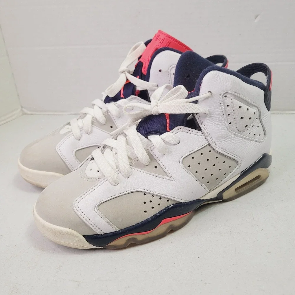 Nike Air Jordan 6 Retro GS 5.5Y White Tinker 2018 Basketball Shoes 384665-104